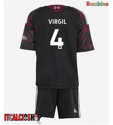 Liverpool Virgil van Dijk #4 Terza Maglia Bambino 2026-27 Manica Corta (+ Pantaloni corti)